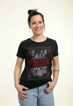 Henry Tiger Stranger Things Upsidedown Ugly- T-Shirt Print - Black -Henry Tiger 0155eada7bd24fdbbf4091a6825d10bb