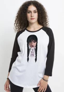 Henry Tiger Wednesday No Hug Zone - Longsleeve - White Black