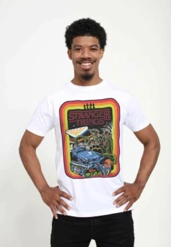Henry Tiger Stranger Things Retro Mash Unisex - T-Shirt Print - White