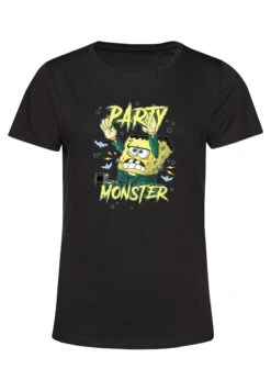 Henry Tiger Spongebob Squarepants Party Sponge - T-Shirt Print - Black -Henry Tiger 0b5ac9de87f44ee69cfe60aab2f5031d