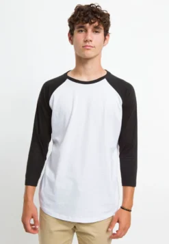 Henry Tiger Classic 3/4 Sleeve Raglan - Longsleeve - White /Black