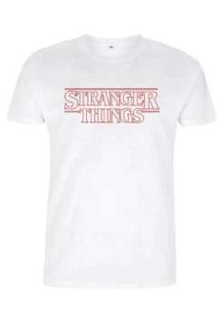 Henry Tiger Stranger Things Stranger Red Outline - T-Shirt Print - White