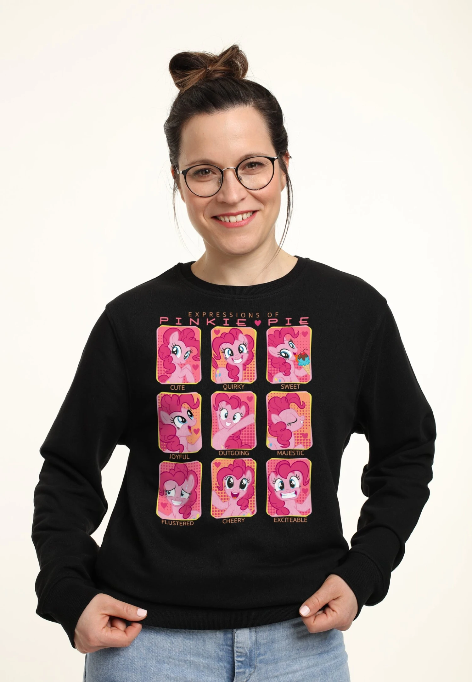 Henry Tiger My Little Pony Pinkie Pie Faces - Sweater - Black 1 Henry Tiger My Little Pony Pinkie Pie Faces - Sweater - Black