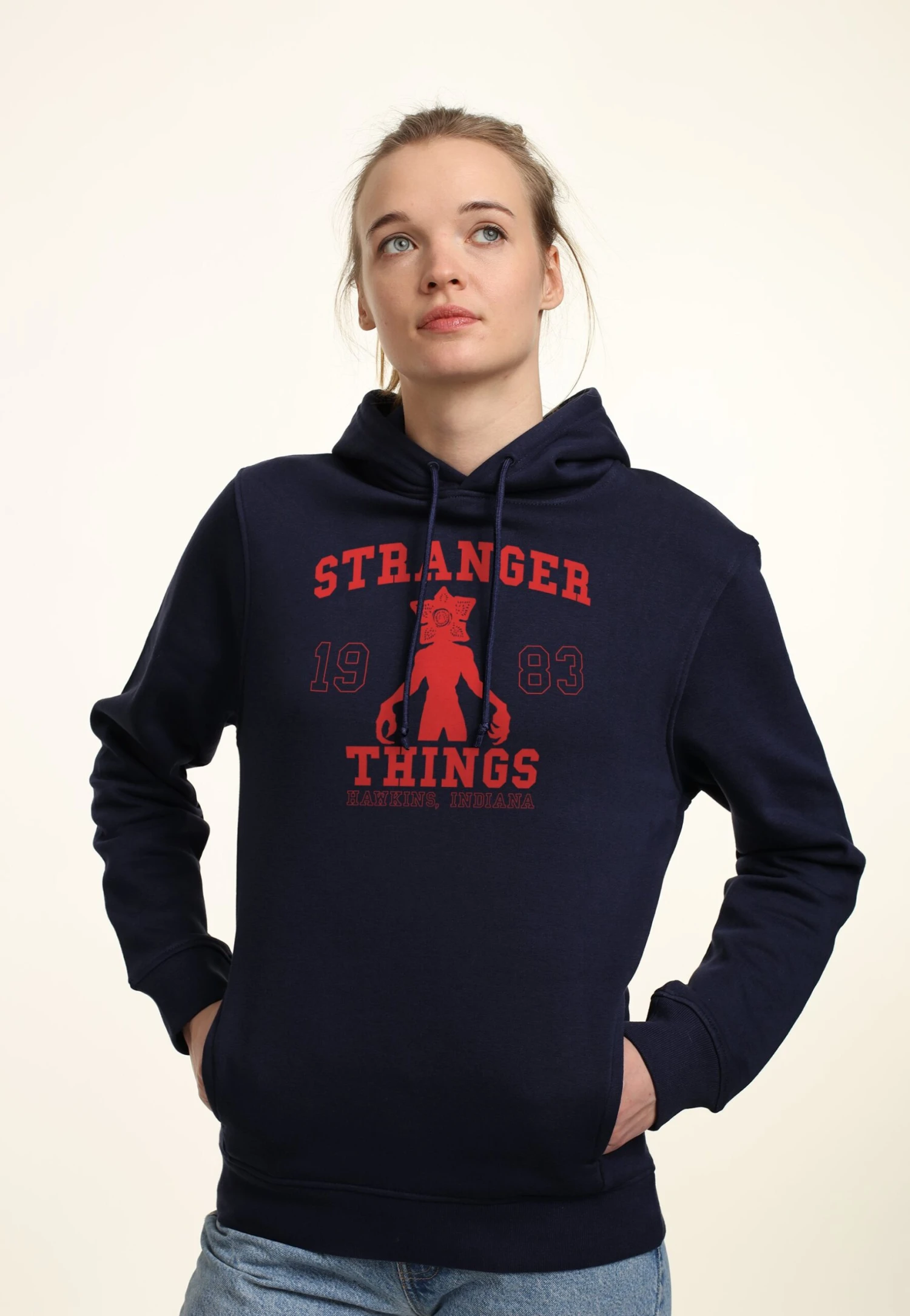 Henry Tiger Stranger Things St Collegiate - Hoodie - Navy Blue 3 Henry Tiger Stranger Things St Collegiate - Hoodie - Navy Blue - Image 3