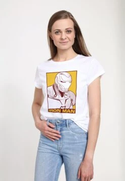 Henry Tiger Pop Iron Man - T-Shirt Print - White -Henry Tiger 10789f062dce475db2b560464e6d6662