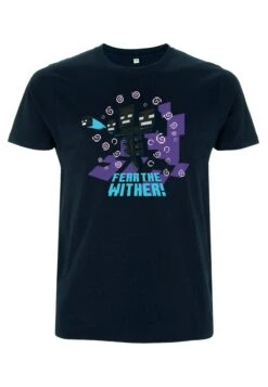 Henry Tiger Minecraft Fear The Wither - T-Shirt Print - Navy Blue -Henry Tiger 1223bb24fbbf4edaa6f3ec58a8c34c3f