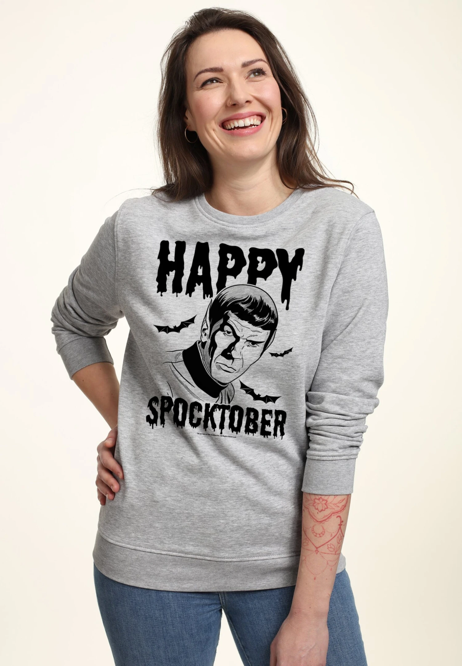 Henry Tiger Star Trek Spocktober Two - Sweater - Heather Grey 3 Henry Tiger Star Trek Spocktober Two - Sweater - Heather Grey - Image 3