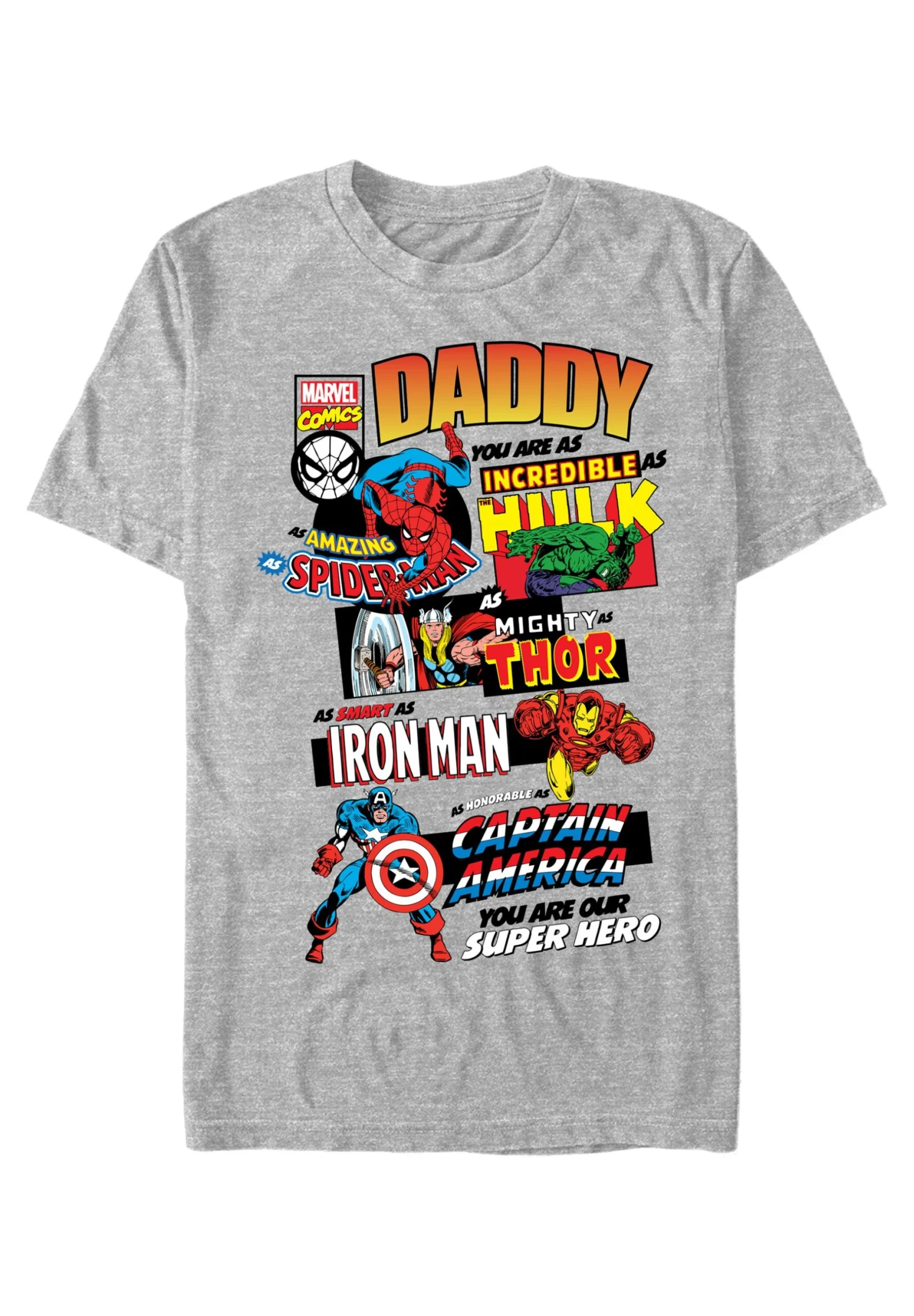 Henry Tiger Avengers Classic Ultimate Dad - T-Shirt Print - Heather Grey 1 Henry Tiger Avengers Classic Ultimate Dad - T-Shirt Print - Heather Grey