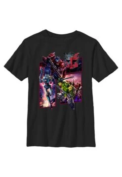 Henry Tiger Transformers Autobot Boxup - T-Shirt Print - Black