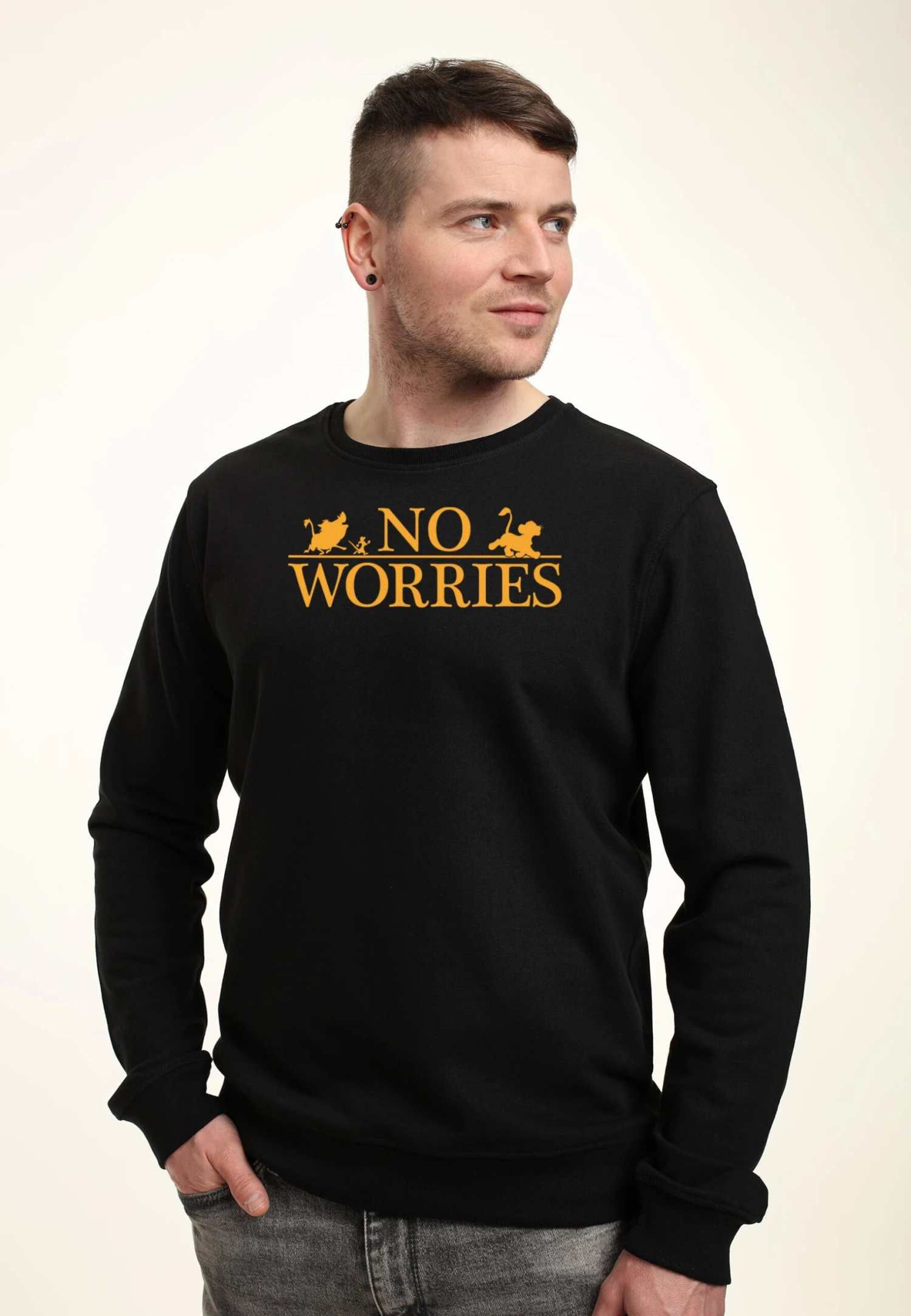 Henry Tiger The Lion King No Worries Logo - Sweater - Black 1 Henry Tiger The Lion King No Worries Logo - Sweater - Black