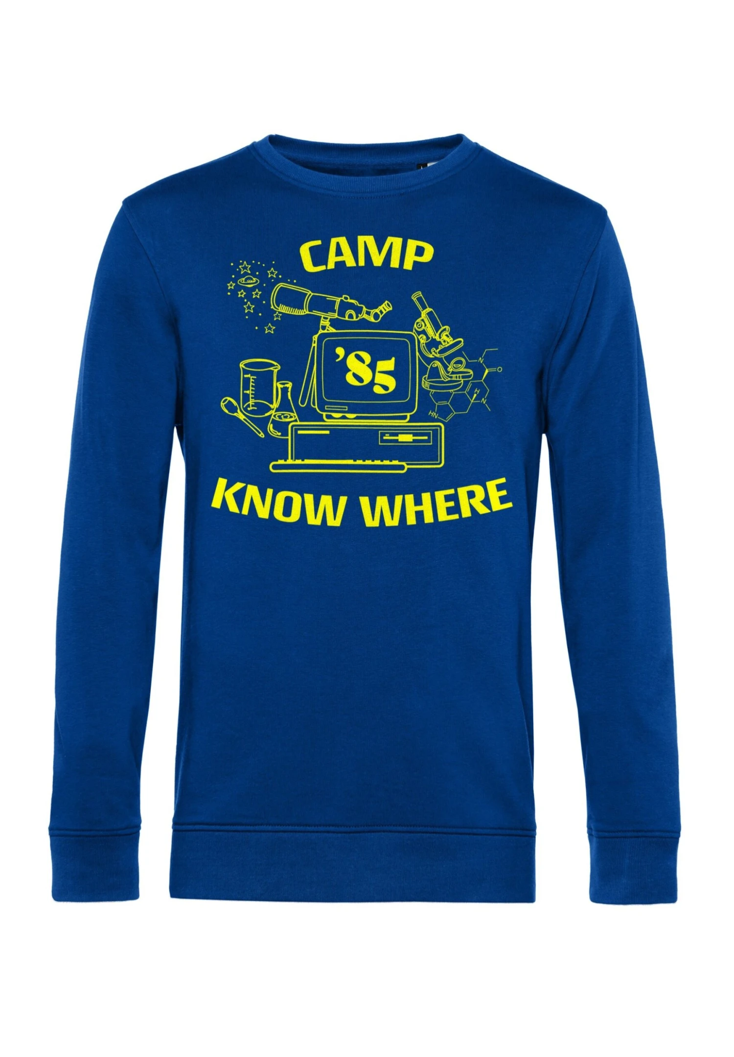 Henry Tiger Stranger Things Camp Know Where - Sweater - Royal Blue 4 Henry Tiger Stranger Things Camp Know Where - Sweater - Royal Blue - Image 4