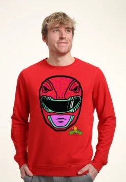 Henry Tiger Power Rangers Big Face Red - Sweater - Red