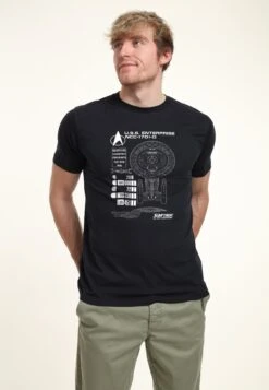 Henry Tiger Star Trek Ship Schematics - T-Shirt Print - Navy Blue -Henry Tiger 1fd5d88e0b234ab591be042f0ac955dd