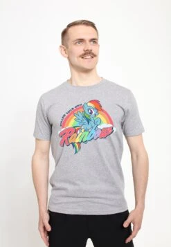 Henry Tiger My Little Pony Rainbow - T-Shirt Print - Melange Grey