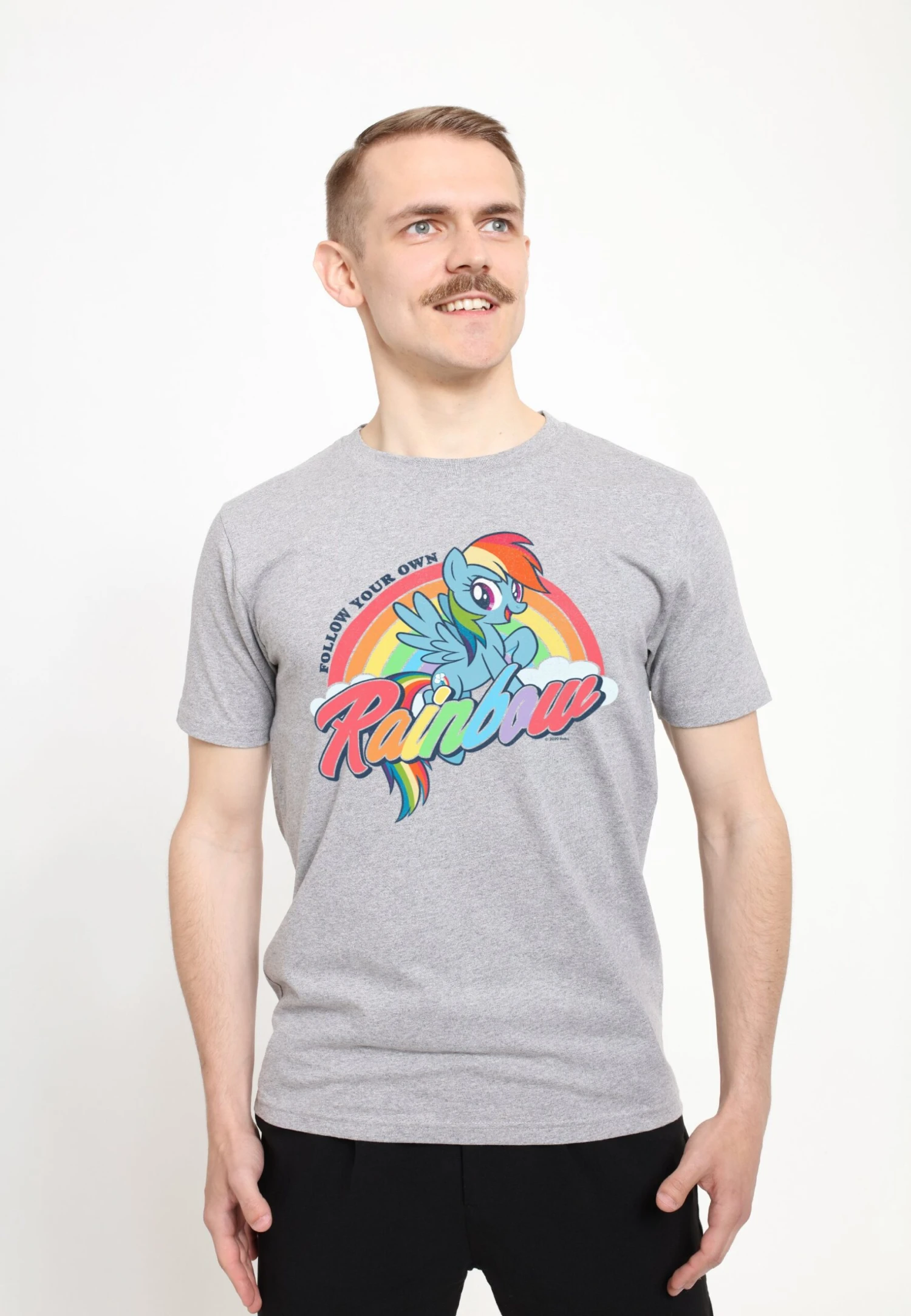 Henry Tiger My Little Pony Rainbow - T-Shirt Print - Melange Grey 1 Henry Tiger My Little Pony Rainbow - T-Shirt Print - Melange Grey