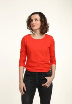 Henry Tiger Organic - Longsleeve - Red -Henry Tiger 24a61d8573bd443da781a58a208db20b