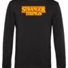 Henry Tiger Stranger Things Logo Pumpkin - Sweater - Black