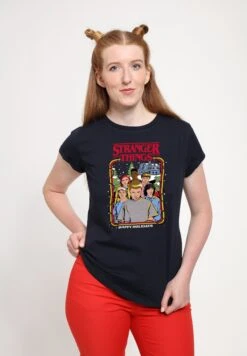 Henry Tiger Stranger Things Snowy Group - T-Shirt Print - Navy Blue -Henry Tiger 277c3b53915749f19b6c5a8deb0da63b