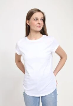 Henry Tiger Organic Rolled-Sleeve - T-Shirt Basic - White -Henry Tiger 2b70bfafe2184c8a966ecf63a5c2043b