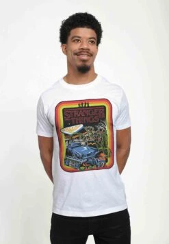 Henry Tiger Stranger Things Retro Mash Unisex - T-Shirt Print - White -Henry Tiger 2ef56dbbf85b4e698e3942e9c13b7206