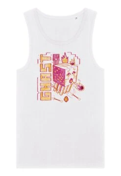 Henry Tiger Minecraft Acid Sketch Ghast - Top - White -Henry Tiger 2f7288e957a84535885458d06b6a3f38