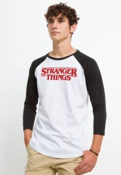 Henry Tiger Stranger Things Red Logo - Longsleeve - White Black
