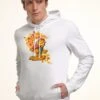Henry Tiger Garfield Autum Leaves - Hoodie - White