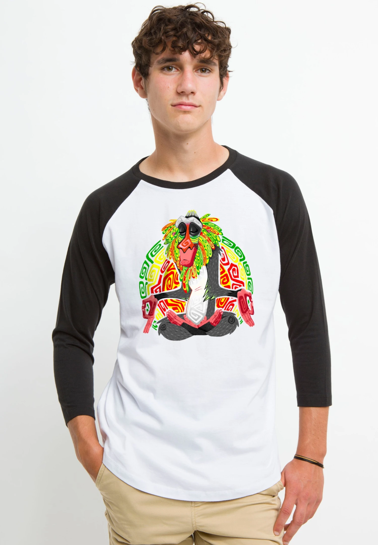 Henry Tiger The Lion King Freaky Rafiki - Longsleeve - White/Black 3 Henry Tiger The Lion King Freaky Rafiki - Longsleeve - White/Black - Image 3
