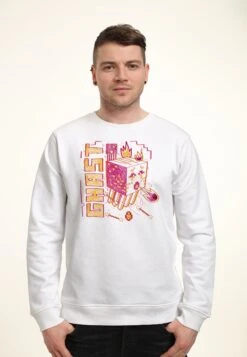 Henry Tiger Minecraft Acid Sketch Ghast - Trui - White