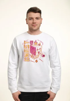 Henry Tiger Minecraft Acid Sketch Ghast - Trui - White