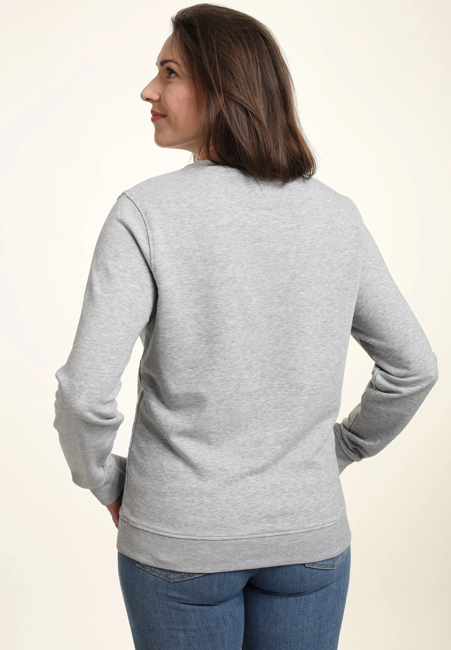 Henry Tiger Organic Crewneck - Sweater - Heather Grey 2 Henry Tiger Organic Crewneck - Sweater - Heather Grey - Image 2