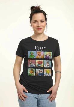 Henry Tiger Muppets Muppet Mood - T-Shirt Print - Black