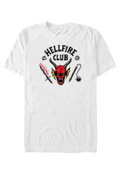 Henry Tiger Stranger Things Hellfire Cut - T-Shirt Print - White