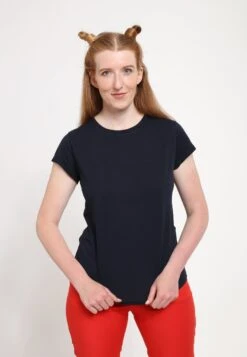 Henry Tiger Organic Rolled-Sleeve - T-Shirt Basic - Navy Blue -Henry Tiger 3e75e0bc0fcc4b4aa4410796fad875ca