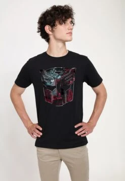 Henry Tiger Transformers Autobot Face Badge - T-Shirt Print - Black -Henry Tiger 3e76893c183b4900bd63ce235ad67a12