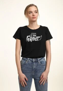 Henry Tiger I Am Groot Groot White Logo - T-Shirt Print - Black