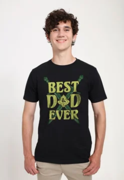 Henry Tiger DungeonsDragons Best Dad Ever - T-Shirt Print - Black