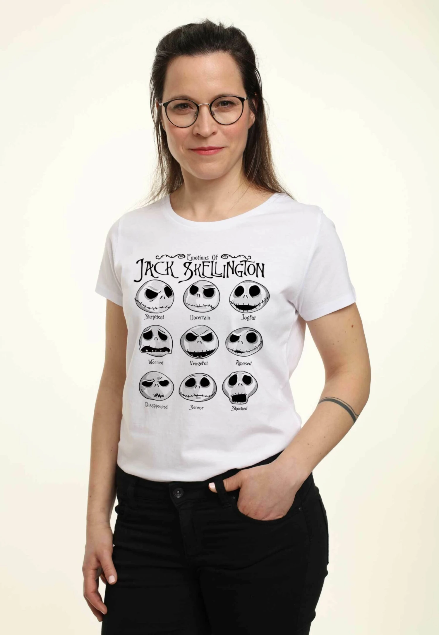 Henry Tiger Nightmare Before Christmas Jack Emotions - T-Shirt Print - White 4 Henry Tiger Nightmare Before Christmas Jack Emotions - T-Shirt Print - White - Image 4