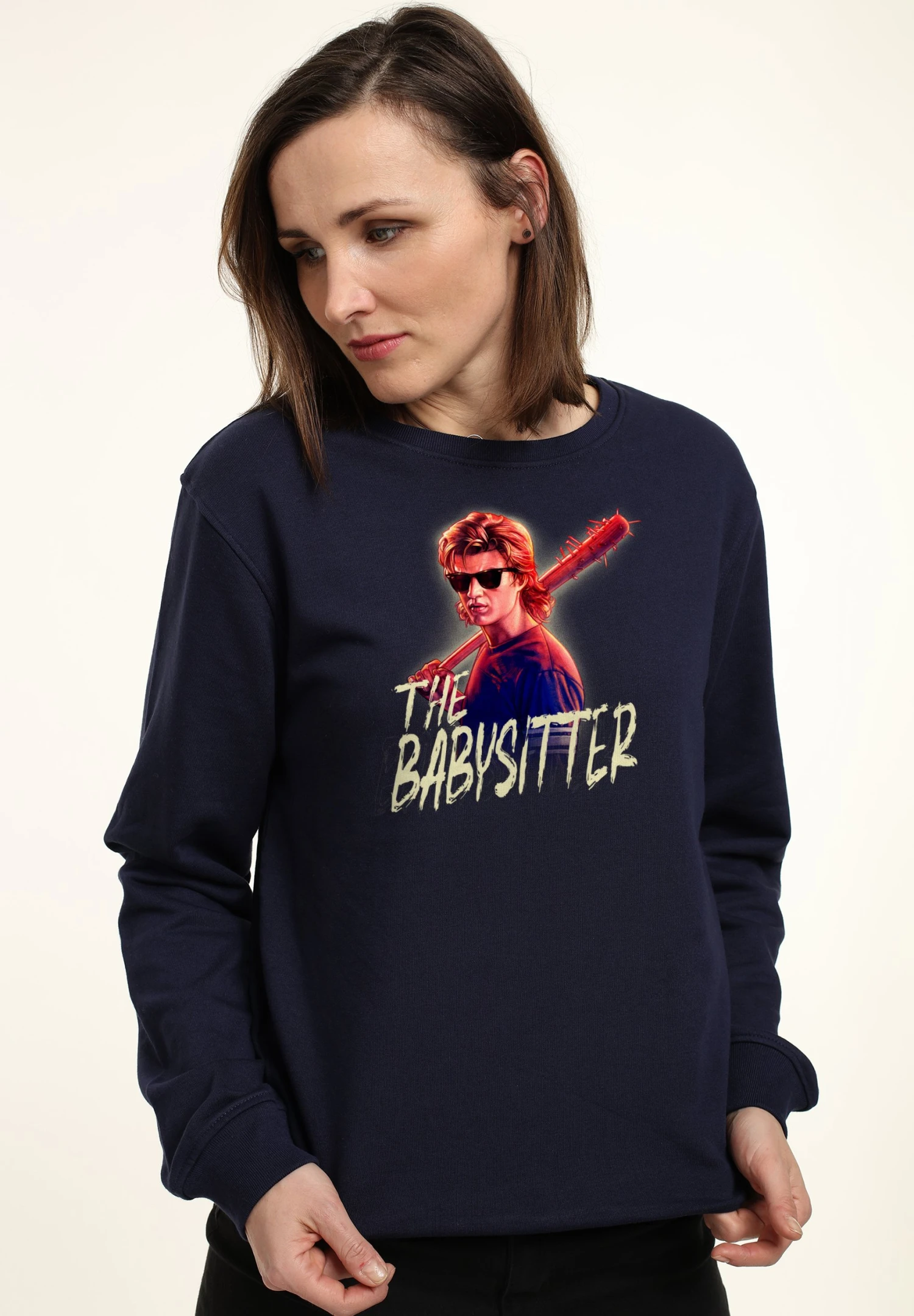 Henry Tiger Stranger Things Steve The Babysitter - Sweater - Navy Blue 3 Henry Tiger Stranger Things Steve The Babysitter - Sweater - Navy Blue - Image 3