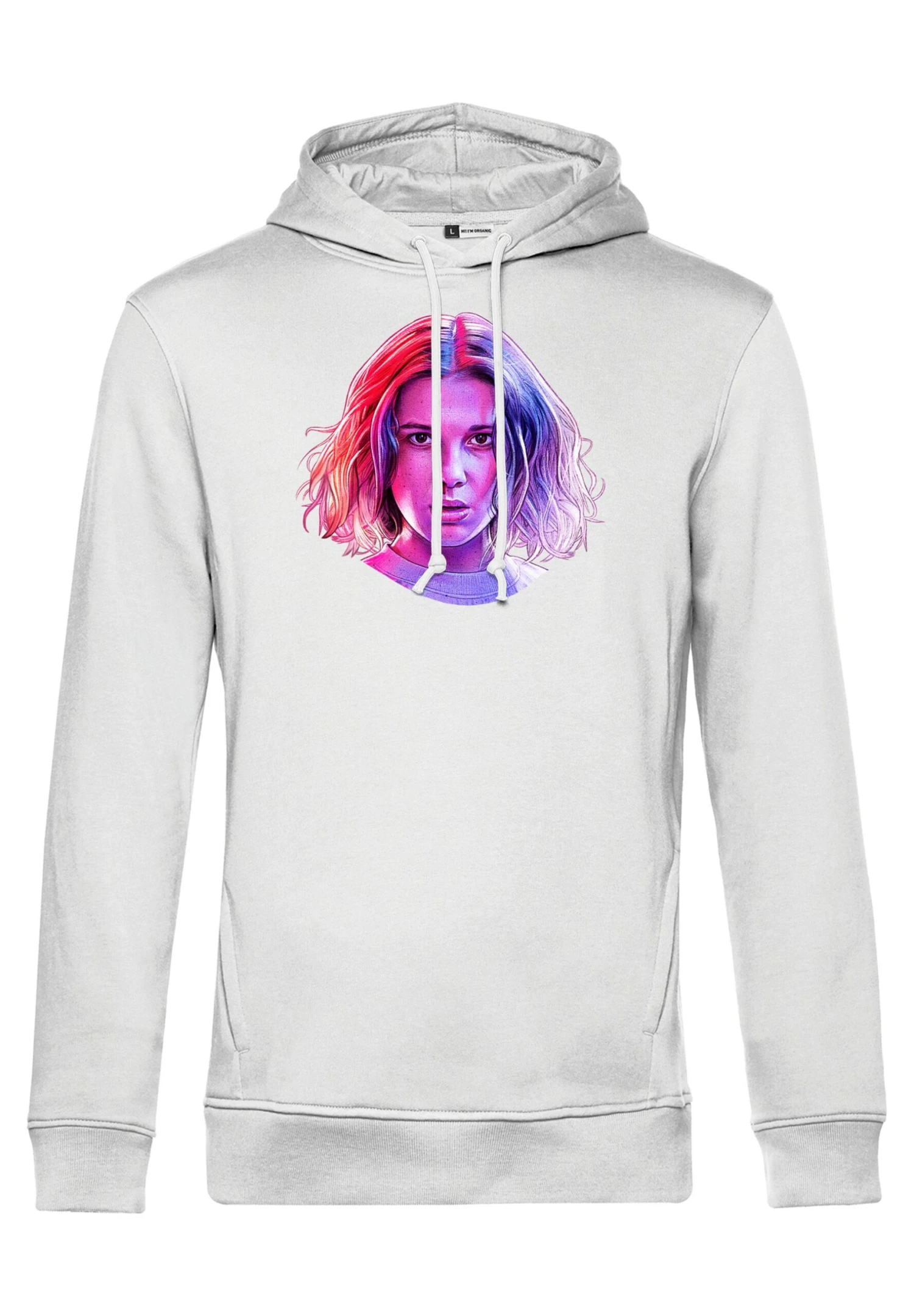 Henry Tiger Stranger Things Eleven Big Face - Hoodie - White 4 Henry Tiger Stranger Things Eleven Big Face - Hoodie - White - Image 4