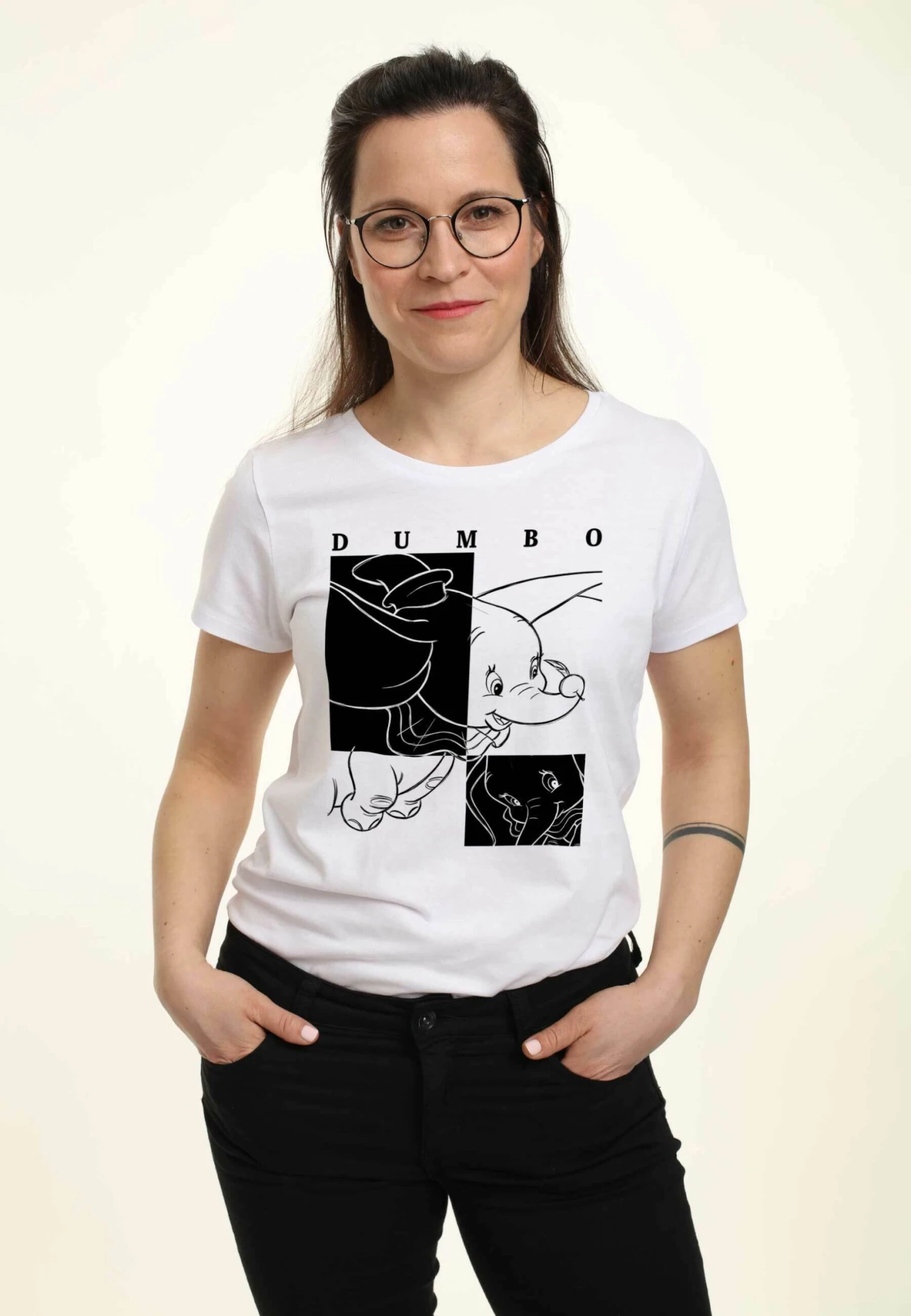 Henry Tiger Dumbo Dumbo Contrast - T-Shirt Print - White 1 Henry Tiger Dumbo Dumbo Contrast - T-Shirt Print - White