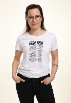 Henry Tiger Star Trek Ships Of Trek - T-Shirt Print - White