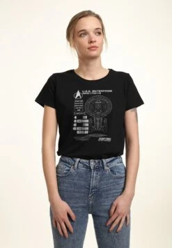 Henry Tiger Star Trek Ship Schematics - T-Shirt Print - Black -Henry Tiger 4455e24d34424f3ba33f7f08f7747c0e