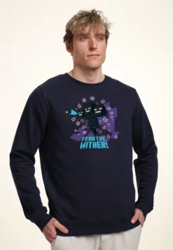 Henry Tiger Minecraft Fear The Wither - Sweater - Navy Blue