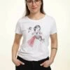 Henry Tiger Snow White Snow Sketch Vignette - T-Shirt Print - White