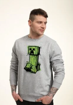 Henry Tiger Minecraft Graffiti Creeper - Sweater - Heather Grey -Henry Tiger 46ba69f102194ff4a2e014cd73380862