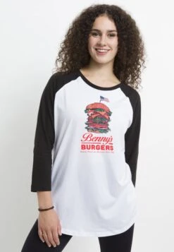 Henry Tiger Stranger Things Good Ol' Benny'S - Longsleeve - White Black -Henry Tiger 46db28ac73c045f8bc57192e9f4a0b13