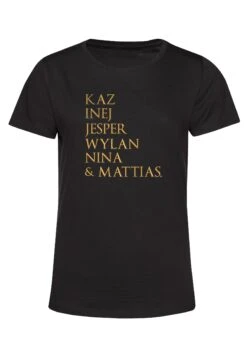 Henry Tiger Shadow And Bone Six Of Crows Character Stack - T-Shirt Print - Black -Henry Tiger 46f99c094c4e4db496ed224ef231a3d6