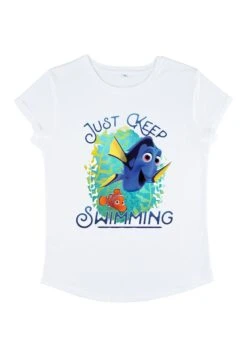 Henry Tiger Finding Dory Just Swim - T-Shirt Print - White -Henry Tiger 47cabf1c631544ae809387e0b61fe276