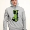 Henry Tiger Minecraft Graffiti Creeper - Hoodie - Heather Grey